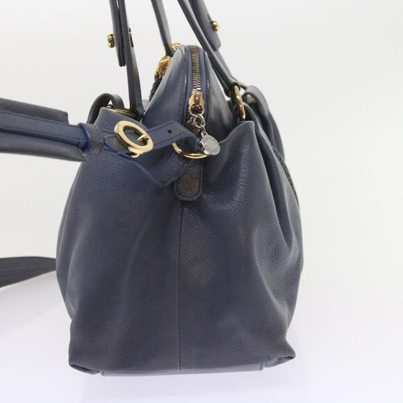 Bulgari Blue Leather Handbag (Pre-Owned) - Picture 4 of 16